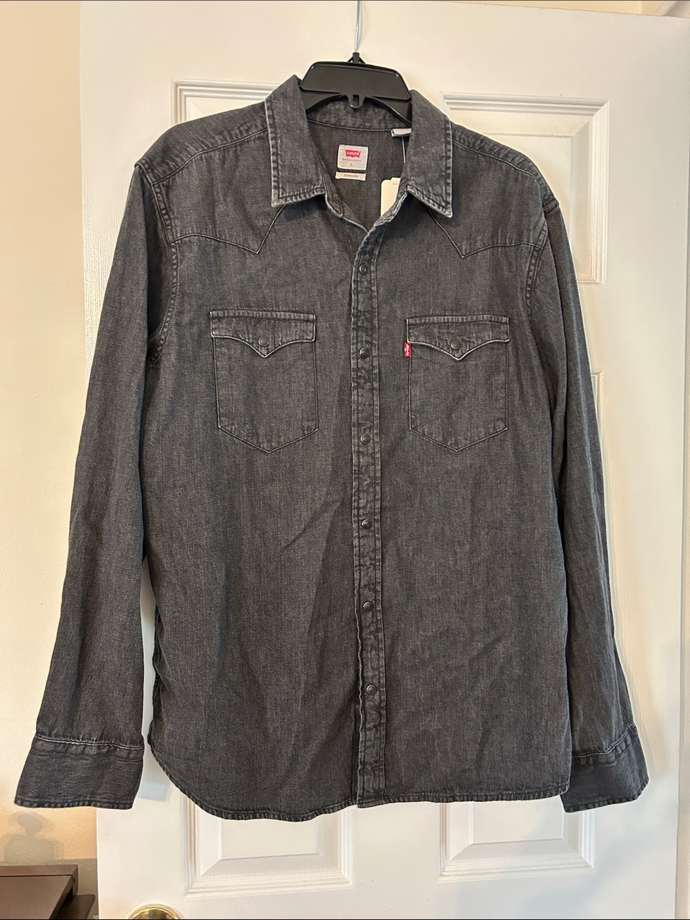 Levi's Washed Black Denim Western Shirt